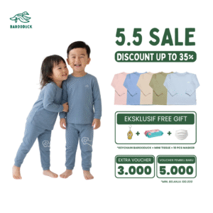 barooduck setelan baju anak lengan panjang cotton combed 30s anak laki laki/perempuan usia 0 5 thn warna pastel