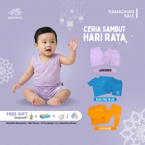 barooduck – setelan baju kutung cotton combed 30s anak laki laki/perempuan usia 0 5 thn – warna terang