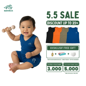 barooduck setelan baju kutung cotton combed 30s anak laki laki/perempuan usia 0 5 thn warna gelap